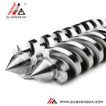 Bimetallic extruder double screws barrel pvc pipe tornillo hussillo gemelo paralelo conico tuberia tubo ZHOUSHAN MANUFACTURER